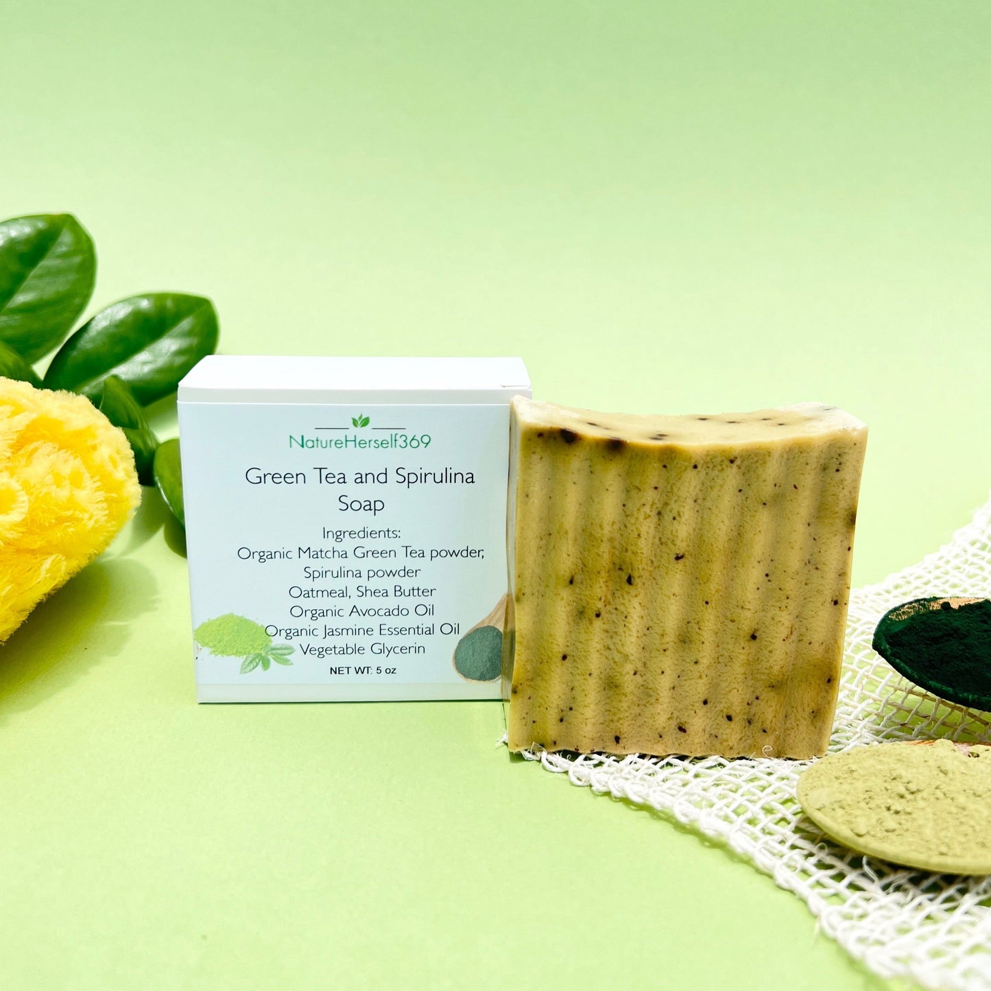 Matcha green tea  Spirulina soap NatureHerself369